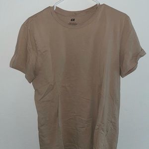 H&M Plain Beige T-Shirt